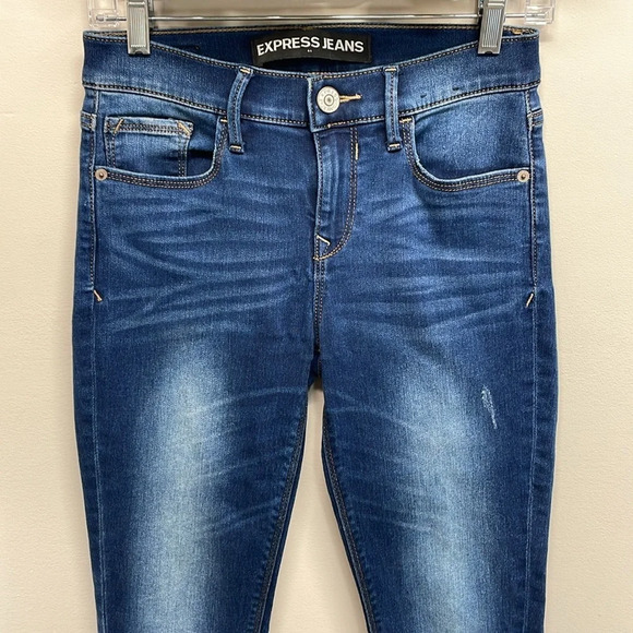 Express Jeans Mid Rise Supersoft Legging 2 - Picture 2 of 15